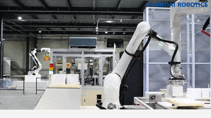 机器人+AGV+视觉识别,现代机器人全新无人化智能工厂